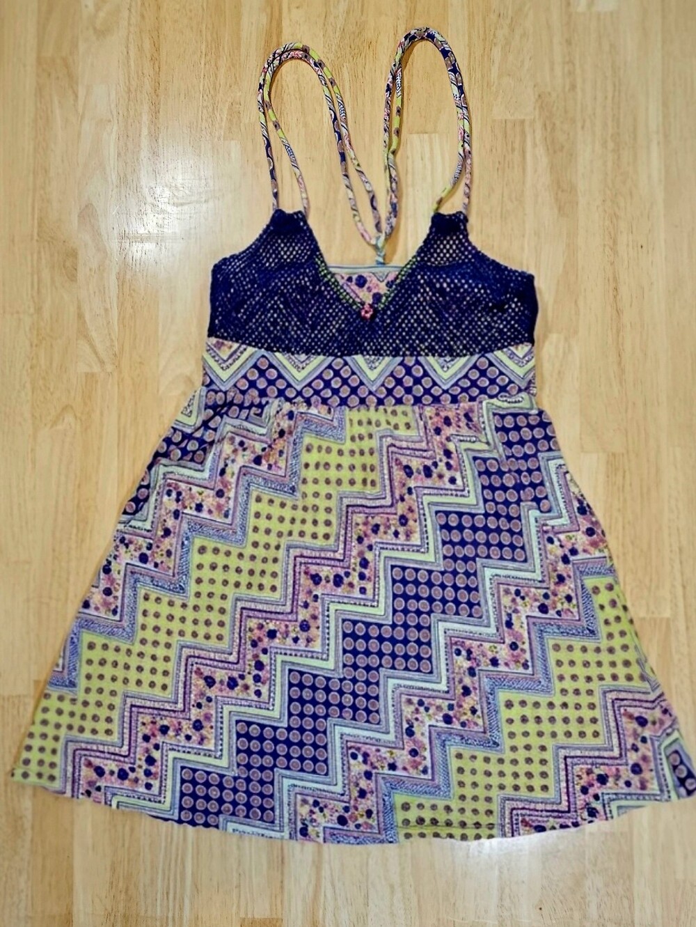 Free People Chevron Print Mini Dress